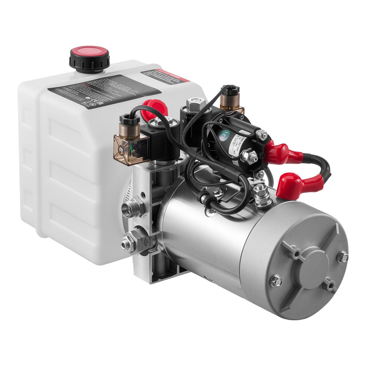 3 L Hydraulic Power Unit, Double Acting Dump Trailer Pump, 22 MPa Max Relief Pressure & 3.4 L/min Flow Rate, DC 12V Hydraulic Pump with Metal Reservoir for Dump Trailer Car Lifting