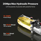 8 L Hydraulic Power Unit, Double Acting Dump Trailer Pump, 22 MPa Max Relief Pressure & 3.4 L/min Flow Rate, DC 12V Hydraulic Pump with Metal Reservoir for Dump Trailer Car Lifting