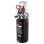 8 L Hydraulic Power Unit, Double Acting Dump Trailer Pump, 22 MPa Max Relief Pressure & 3.4 L/min Flow Rate, DC 12V Hydraulic Pump with Metal Reservoir for Dump Trailer Car Lifting