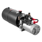 8 L Hydraulic Power Unit, Double Acting Dump Trailer Pump, 22 MPa Max Relief Pressure & 3.4 L/min Flow Rate, DC 12V Hydraulic Pump with Metal Reservoir for Dump Trailer Car Lifting