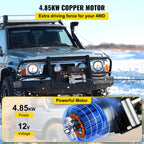 Electric Winch Recovery 12v 13500Lb / 6125Kg,Electric Truck Winch with Handle and Wireless Remote Control,13500Lb /6125Kg Electric Truck Winch with 92 ft Strong Steel Cable