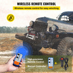Electric Winch Recovery 12v 13500Lb / 6125Kg,Electric Truck Winch with Handle and Wireless Remote Control,13500Lb /6125Kg Electric Truck Winch with 92 ft Strong Steel Cable