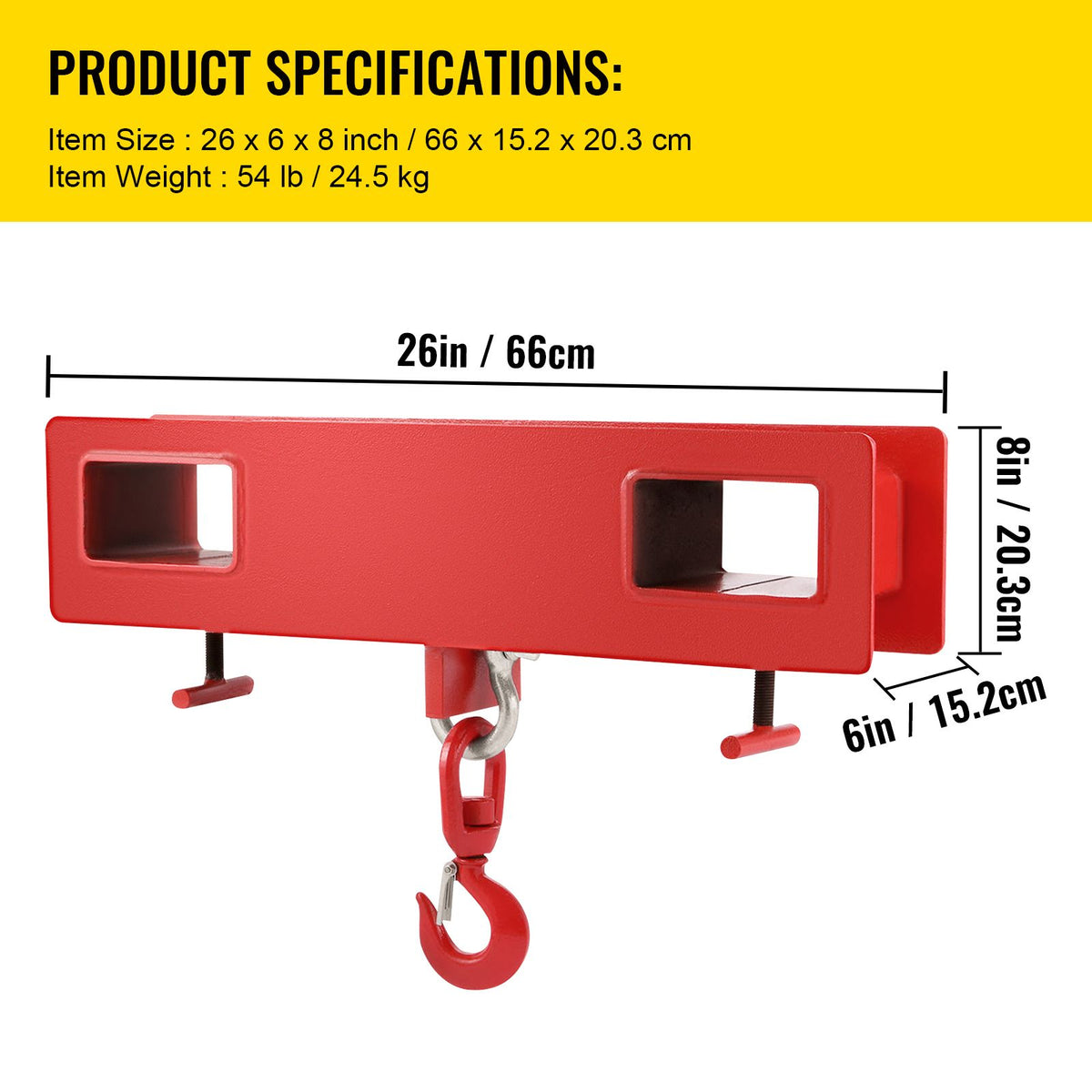 Forklift Lifting Hook 6000 LBS Capacity Forklift Lifting Hoist Swivel Hook Mobile Crane Forklift Attachments