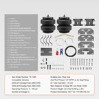 Air Bag Suspension Kit, Air Springs Suspension Bag Kit Compatible with 2003-2013 Dodge Ram 2500 4WD, 2003-2018 Dodge Ram 3500 4WD, 5000 lbs Loading, 5 to 100 PSI
