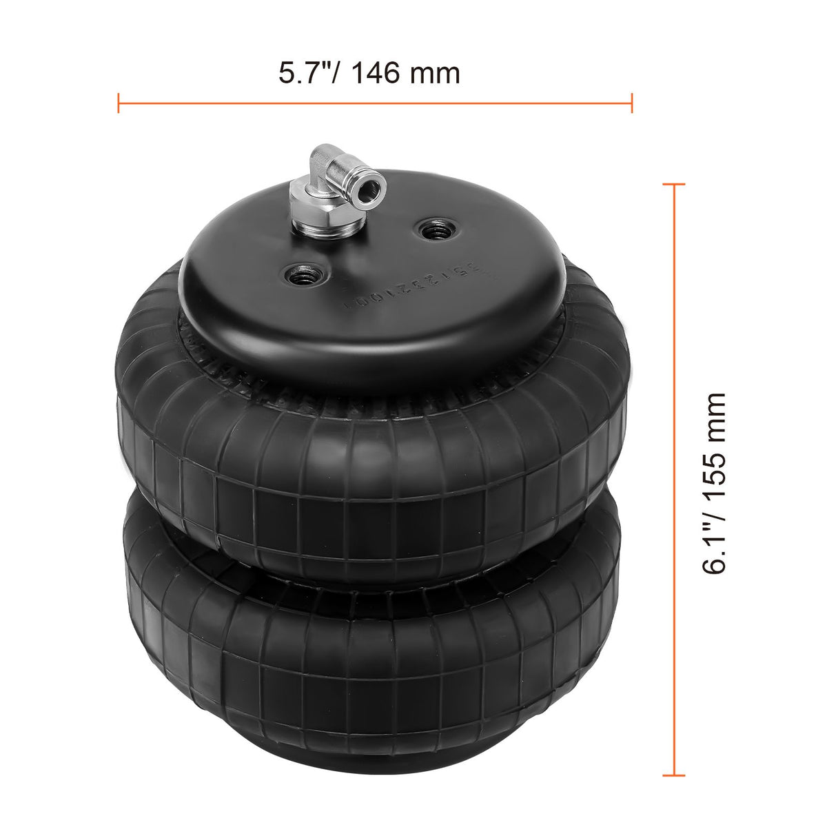 Air Bag Suspension Kit, Air Springs Suspension Bag Kit Compatible with 2003-2013 Dodge Ram 2500 4WD, 2003-2018 Dodge Ram 3500 4WD, 5000 lbs Loading, 5 to 100 PSI