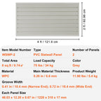 Slatwall Panels, 121.9 x 30.48 cm Gray Garage Wall Panels (Set of 2 Panels), Heavy Duty Garage Wall Organizer Panels Display Perfect for Retail Store, Garage Wall, and Craft Storage Organization