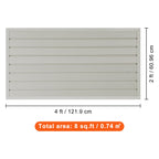 Slatwall Panels, 121.9 x 30.48 cm Gray Garage Wall Panels (Set of 2 Panels), Heavy Duty Garage Wall Organizer Panels Display Perfect for Retail Store, Garage Wall, and Craft Storage Organization