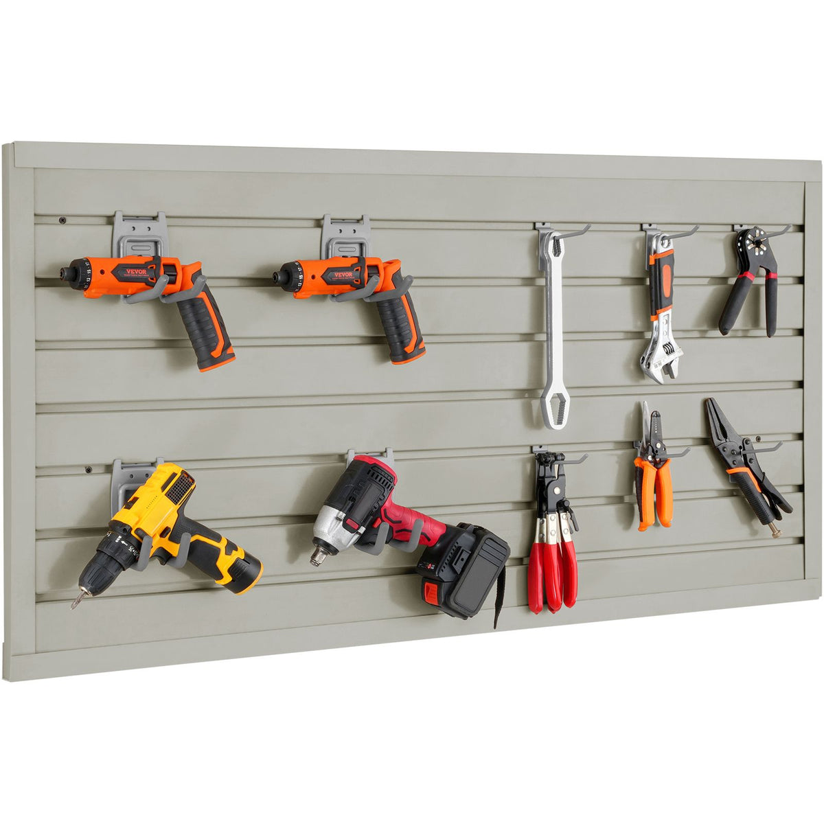 Slatwall Panels, 121.9 x 30.48 cm Gray Garage Wall Panels (Set of 2 Panels), Heavy Duty Garage Wall Organizer Panels Display Perfect for Retail Store, Garage Wall, and Craft Storage Organization