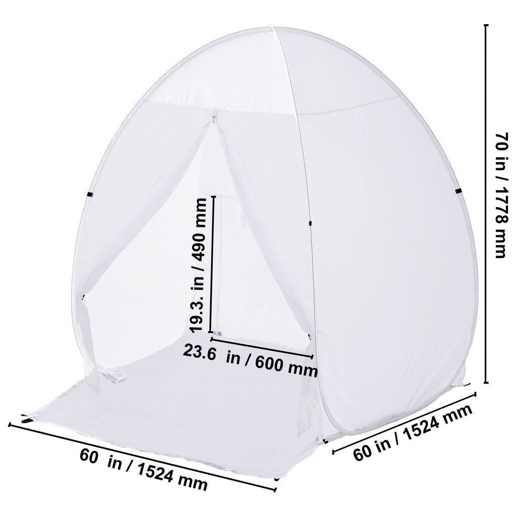 Spray Paint Shelter, 60 x 60 x 70 in Pop-Up Portable Spray Paint Tent with Built-In Floor, Exhaust Window and Storage Bag, Foldable Paint Booth for Furniture, DIY Hobby Tool Painting Station