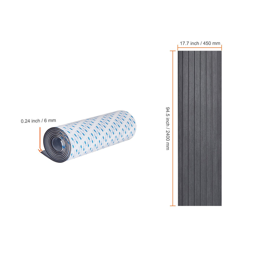 Boat Flooring, EVA Foam Boat Decking 94.5" x 17.7", Non-Slip Self-Adhesive Flooring, 11.6 sq.ft Marine Carpet for Boats, Yacht, Pontoon, Kayak Decking