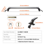 Universal Roof Rack Crossbar for Naked Roof Vehicle Aluminum with Lock