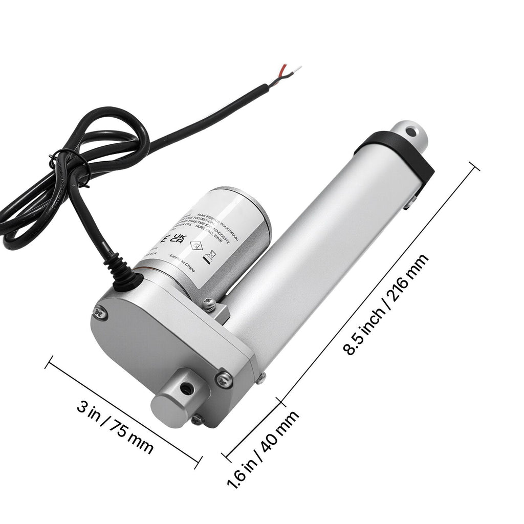 12V Linear Actuator, 101.6mm Stroke 15mm/s High-Speed 1000N Linear Motion Actuator - with IP54 Protection & Mounting Bracket for Lift Desk, Recliner Chairs, Window Door Opener