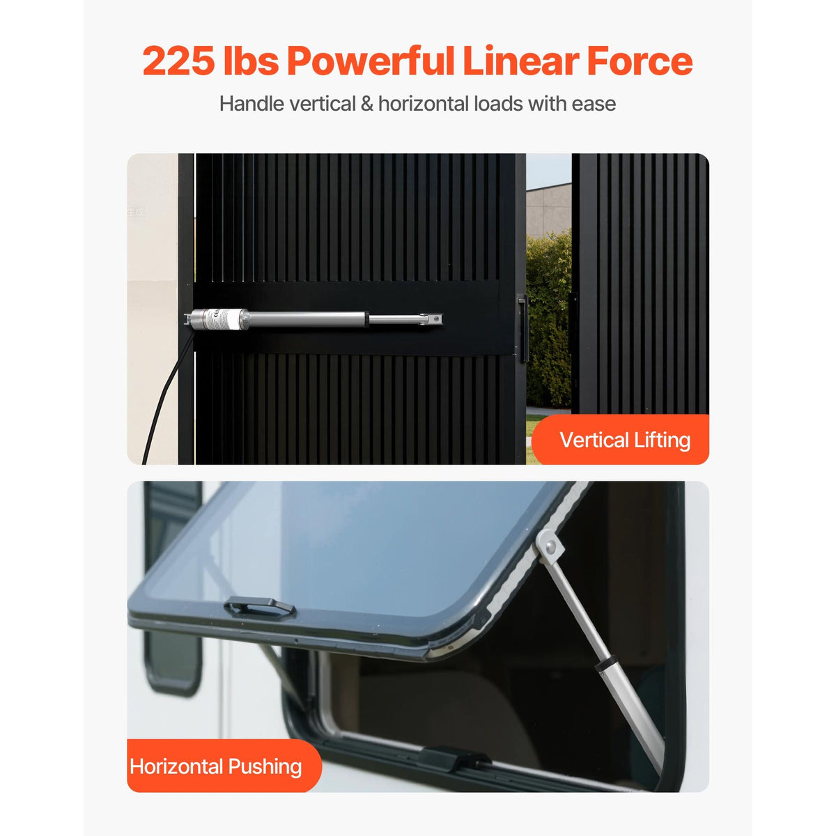 12V Linear Actuator, 203.2mm Stroke 15mm/s High-Speed 1000N Linear Motion Actuator - with IP54 Protection & Mounting Bracket for Lift Desk, Recliner Chairs, Window Door Opener
