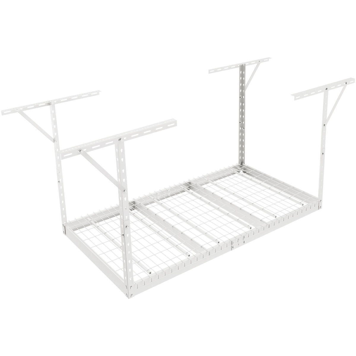 Overhead Adjustable Garage Storage Rack 36x72in Ceiling Rack 550lbs White