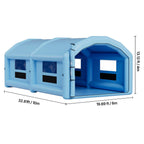 Inflatable Paint Booth, 10 x 6 x 4 m, Inflatable Spray Booth with 950W and 1100W Blowers and Air Filter System, Round Roof, for Painting Car, Truck, Furniture, and Automotive Sheet Metal