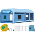 Inflatable Paint Booth, 32.8 x 21 x 14.8 ft Inflatable Spray Booth, with 1100W+750W Powerful Blowers and Air Filter System, Portable Car Paint Booth for Large Truck, Large Van, Large Machinery