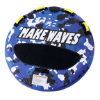Towable Tube for Boating, 1-2 Riders Inflatable Boat Tubes and Towables, 340 lbs, 51.8" Round Water Sport Towable Tube for Boat to Pull, Full Nylon Cover, EVA Grab Handles and Speed Safety Valve