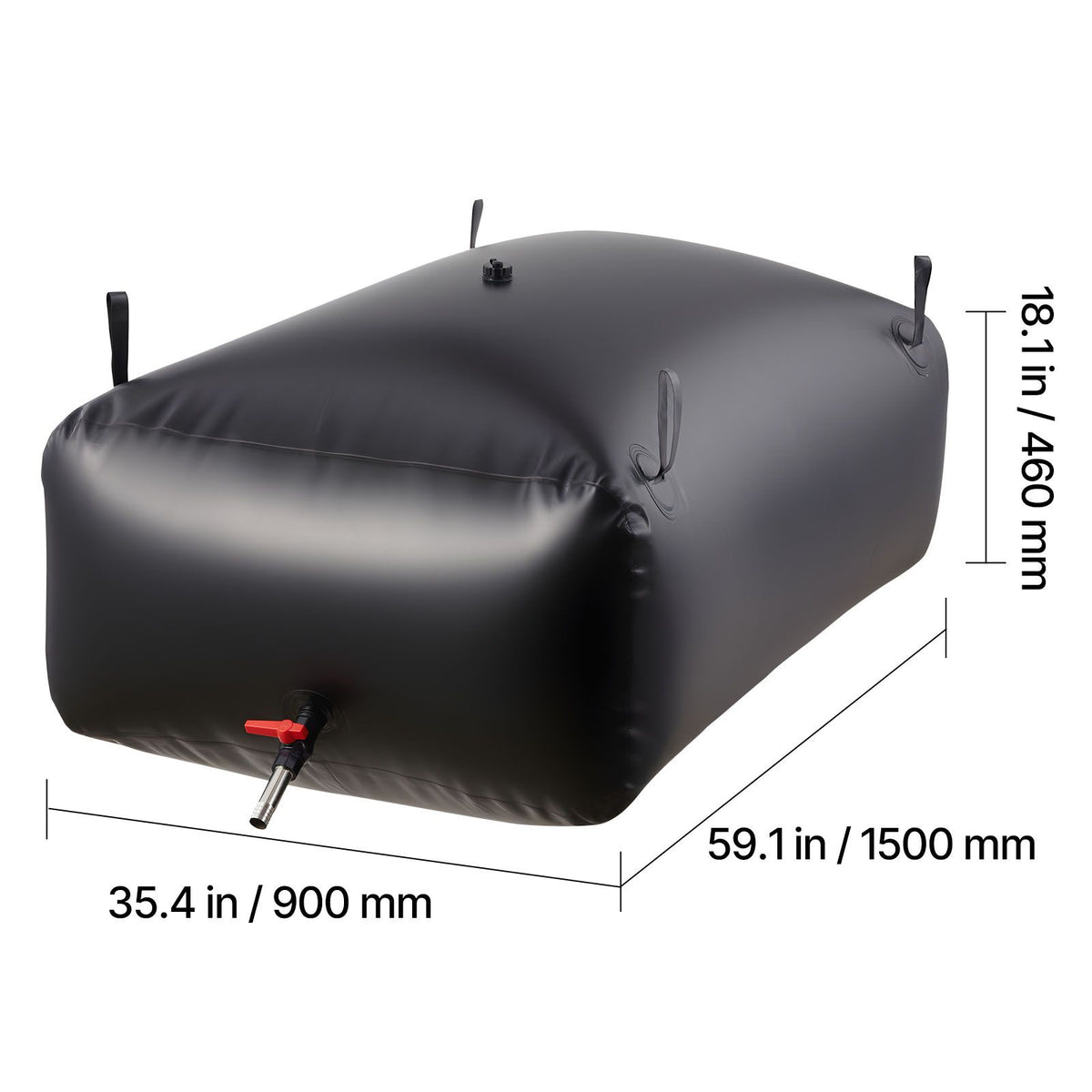 Water Storage Bladder 540L Large Capacity Water Bag, Portable & Collapsible Soft Waters Container, Leakproof & Tear-Resistant PVC Emergency Waters Storage Tank for RV Truck & Outdoor Use