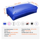 Portable Water Storage Bladder 264 Gal 1000D PVC Collapsible Water Tank