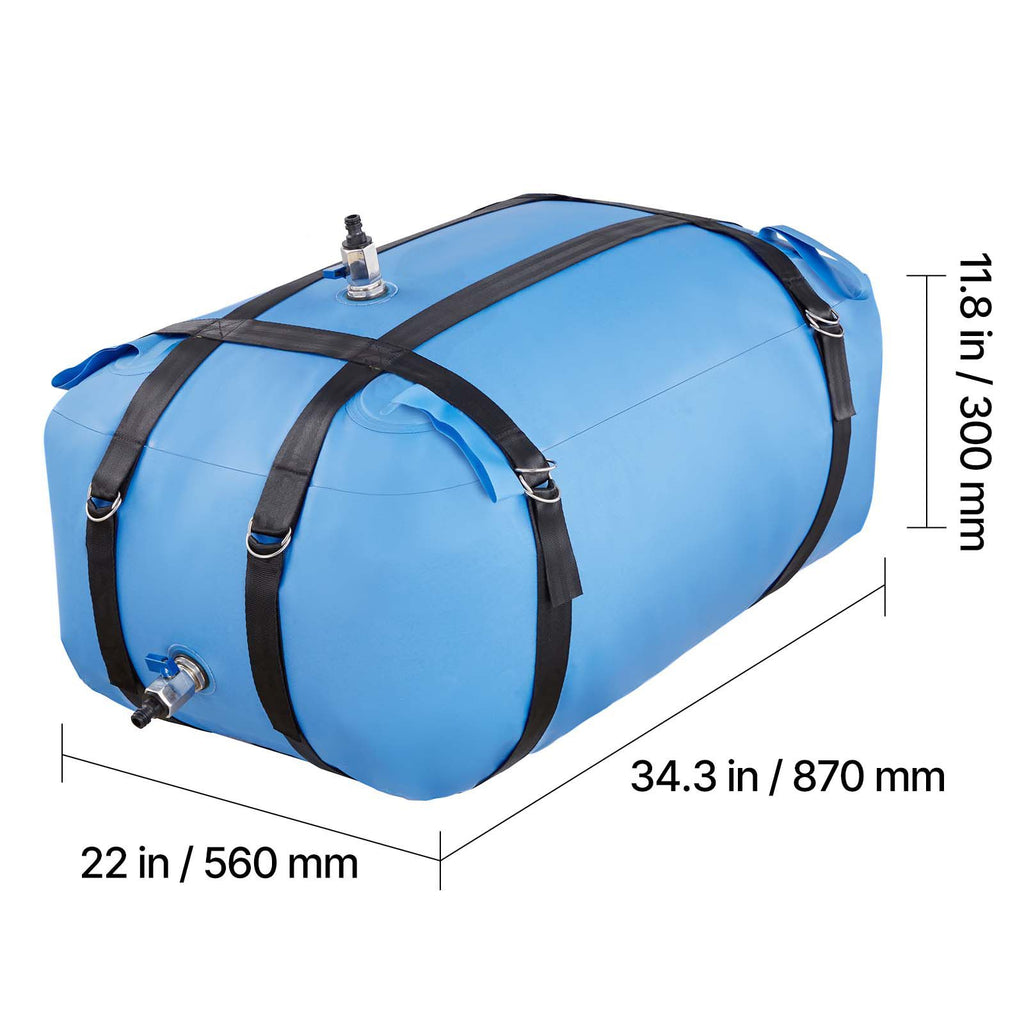 Water Storage Bladder, 132L Large Capacity TPU Soft Water Bag, Portable & Collapsible Water Storage Containers, Leakproof & Wear-Resistant RV Waters Tank for Camping Irrigation Outdoor Use