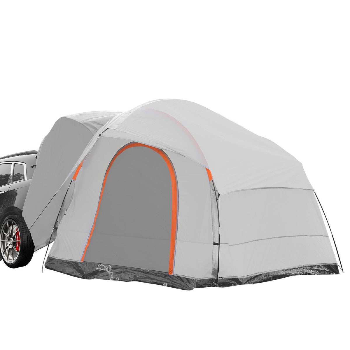 SUV Camping Tent, 8'-8' SUV Tent Attachment for Camping with Rain Layer and Carry Bag, PU2000mm Double Layer Truck Tent, Accommodate 6-8 Person, Rear Tent for Van Hatch Tailgate