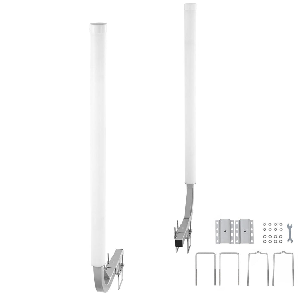 Boat Trailer Guide, 1219.2mm Adjustable Design Trailer Guide Poles, 2PCS High-Hardness Steel Trailer Guide-Ons, Trailer Guides with PVC Pipes, for Ski Boat, Fishing Boat or Sailboat Trailer