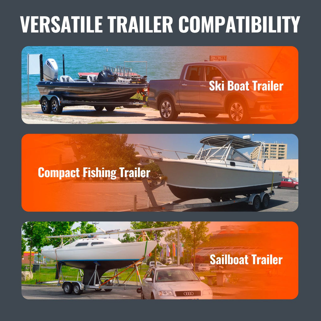 Boat Trailer Guide, 1219.2mm Adjustable Design Trailer Guide Poles, 2PCS High-Hardness Steel Trailer Guide-Ons, Trailer Guides with PVC Pipes, for Ski Boat, Fishing Boat or Sailboat Trailer