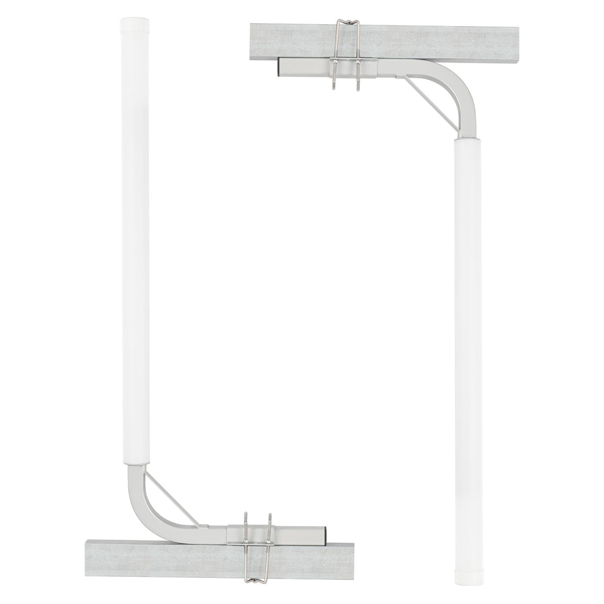 Boat Trailer Guide, 1219.2mm Adjustable Design Trailer Guide Poles, 2PCS High-Hardness Steel Trailer Guide-Ons, Trailer Guides with PVC Pipes, for Ski Boat, Fishing Boat or Sailboat Trailer
