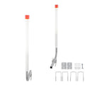 Boat Trailer Guide, 1.57M with LED Light Trailer Guide Poles, 2PCS Rustproof Galvanized Steel Trailer Guide ons, Trailer Guides with PVC Pipes, for Ski Boat, Fishing Boat or Sailboat Trailer