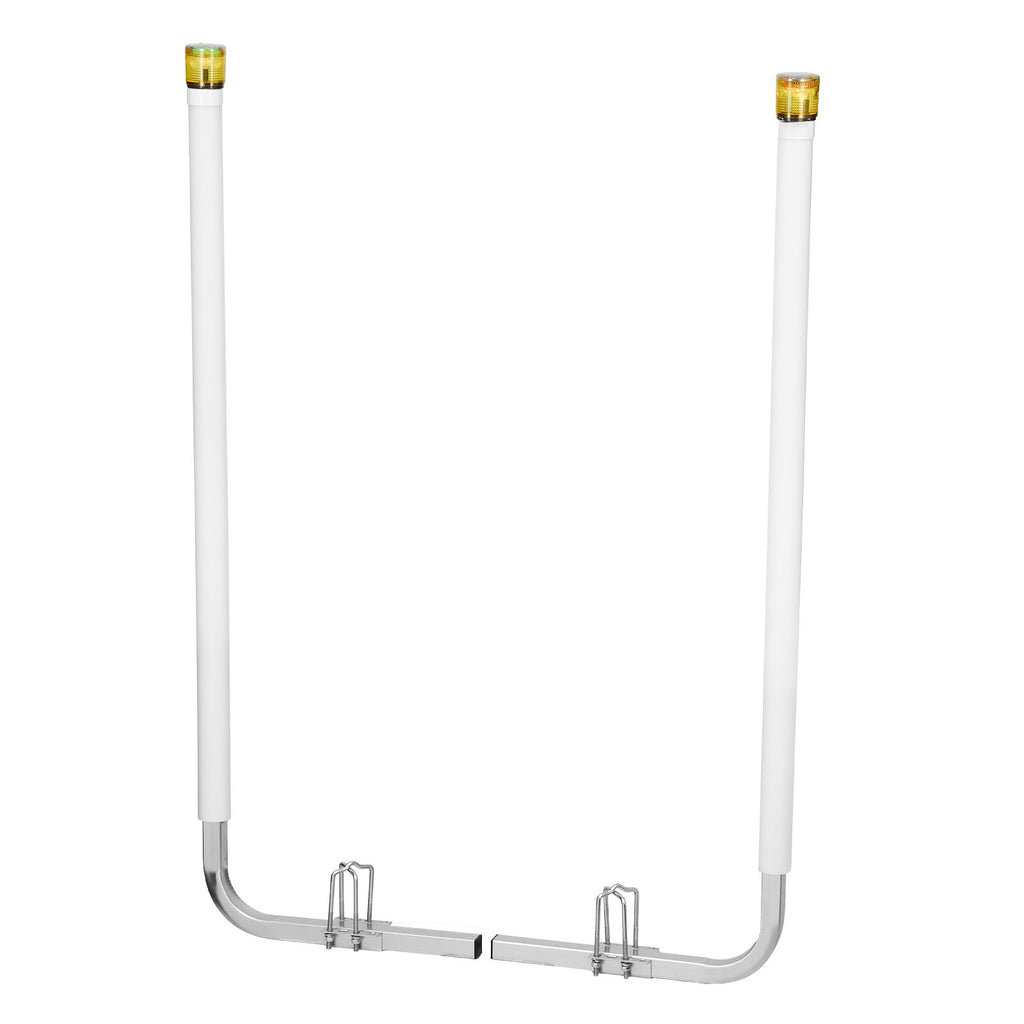 Boat Trailer Guide, 1670mm with LED Light Trailer Guide Poles, 2PCS High-Hardness Steel Guide-Ons, Wide Adjustable Trailers Guides with PVC Pipes, for Ski Boat, Fishing Boat, Sailboat Trailers