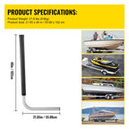 Boat Trailer Guide-ons, 40\", 2PCS Rustproof Galvanized Steel Trailer Guide ons, Trailer Guides with Black PVC Pipes, Mounting Parts Included, for Ski Boat, Fishing Boat or Sailboat Trailer