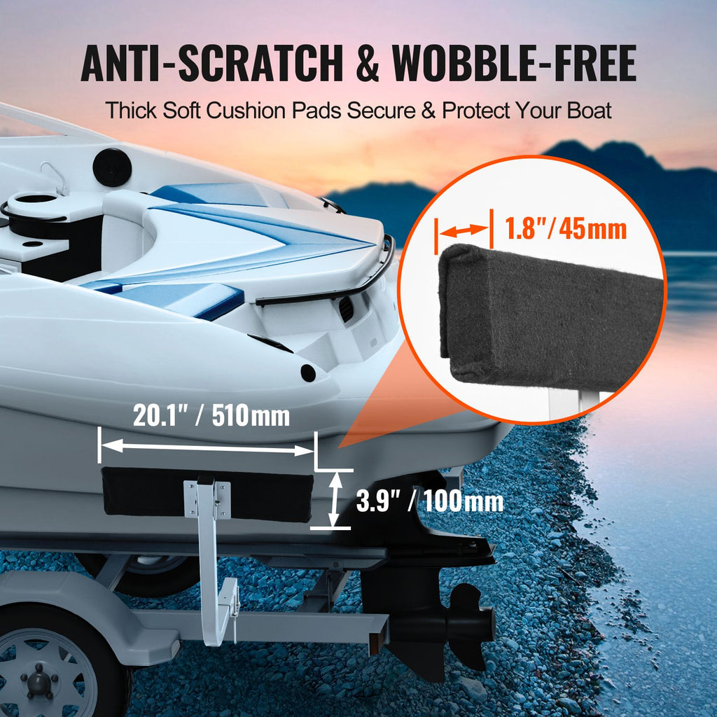 Boat Trailer Guide, 2PCS Adjustable Short Bunk Guide-Ons, Hardened Steel Trailer Guide Poles with Soft Cushion, Heavy Duty Roller Guide Design, for Ski Boat, Fishing Boat or Sailboat Trailer