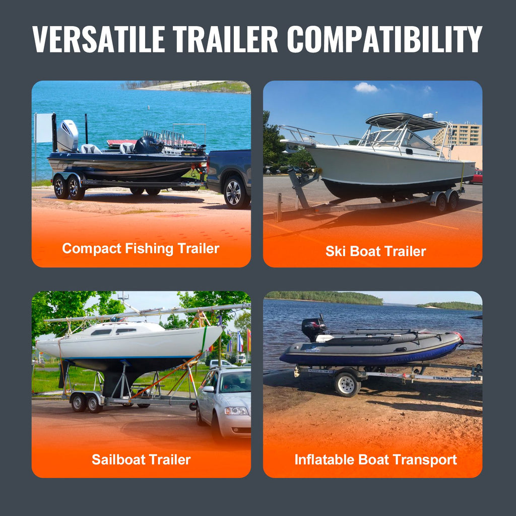 Boat Trailer Guide, 2PCS Adjustable Short Bunk Guide-Ons, Hardened Steel Trailer Guide Poles with Soft Cushion, Heavy Duty Roller Guide Design, for Ski Boat, Fishing Boat or Sailboat Trailer