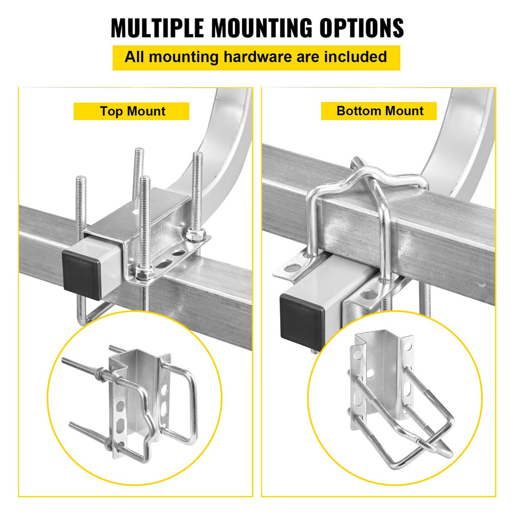 Boat Trailer Guide on, 24\", One Pair Trailer Pontoon Bunk Board Guide-ons, Steel Trailer Guides, Complete Mounting Accessories Included, for Ski Boat, Fishing Boat or Sailboat Trailer