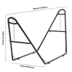 Universal 2 Person Hammock Stand, Adjustable Heavy Duty 550 lbs Capacity Hammock Stand Fits 8-13 ft Hammocks for Outdoor and Indoor Portable Hammock Stand with Chain, Hook, and Carrying Bag