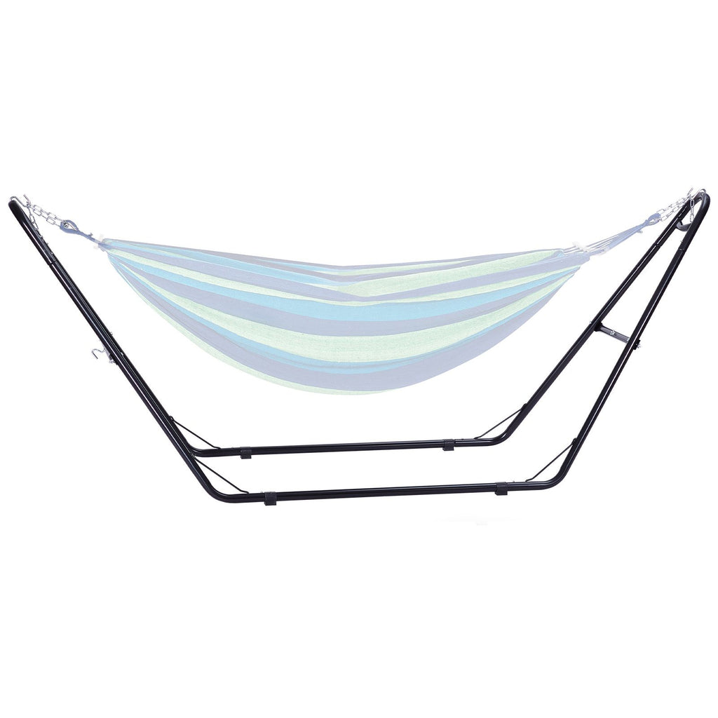 Universal 2 Person Hammock Stand, Adjustable Heavy Duty 550 lbs Capacity Hammock Stand Fits 8-13 ft Hammocks for Outdoor and Indoor Portable Hammock Stand with Chain, Hook, and Carrying Bag
