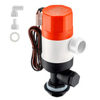 Livewell Pump for Boat, 12V 800 GPH Straight Livewell Aerator Pump with Dual Inlet, ABA Housing & Detachable Motor Cartridge, Corrosion-Resistant Livewell/Baitwell Pump for Freshwater Saltwater