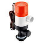 Livewell Pump for Boat, 12V 800 GPH Straight Livewell Aerator Pump with Dual Inlet, ABA Housing & Detachable Motor Cartridge, Corrosion-Resistant Livewell/Baitwell Pump for Freshwater Saltwater