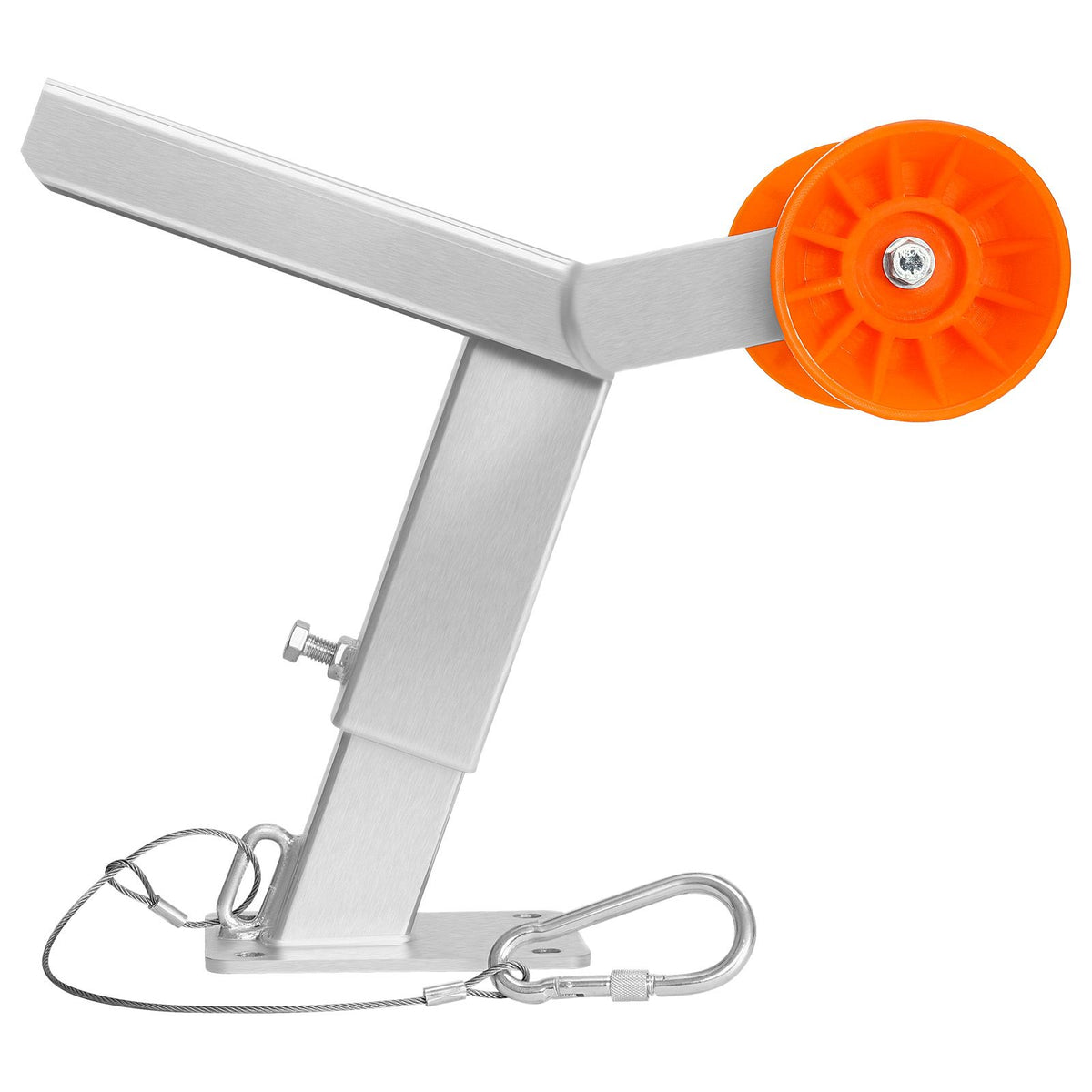 Boat Trailer Winch Stand with Roller, Adjustable Height 365-548 mm, Boat Winch Mount with U-Bolts for 50.8-76.2 mm W x 76.2-101.6 mm H Trailer Tongue, Fit for Jet Ski, Sailboat, Speedboat