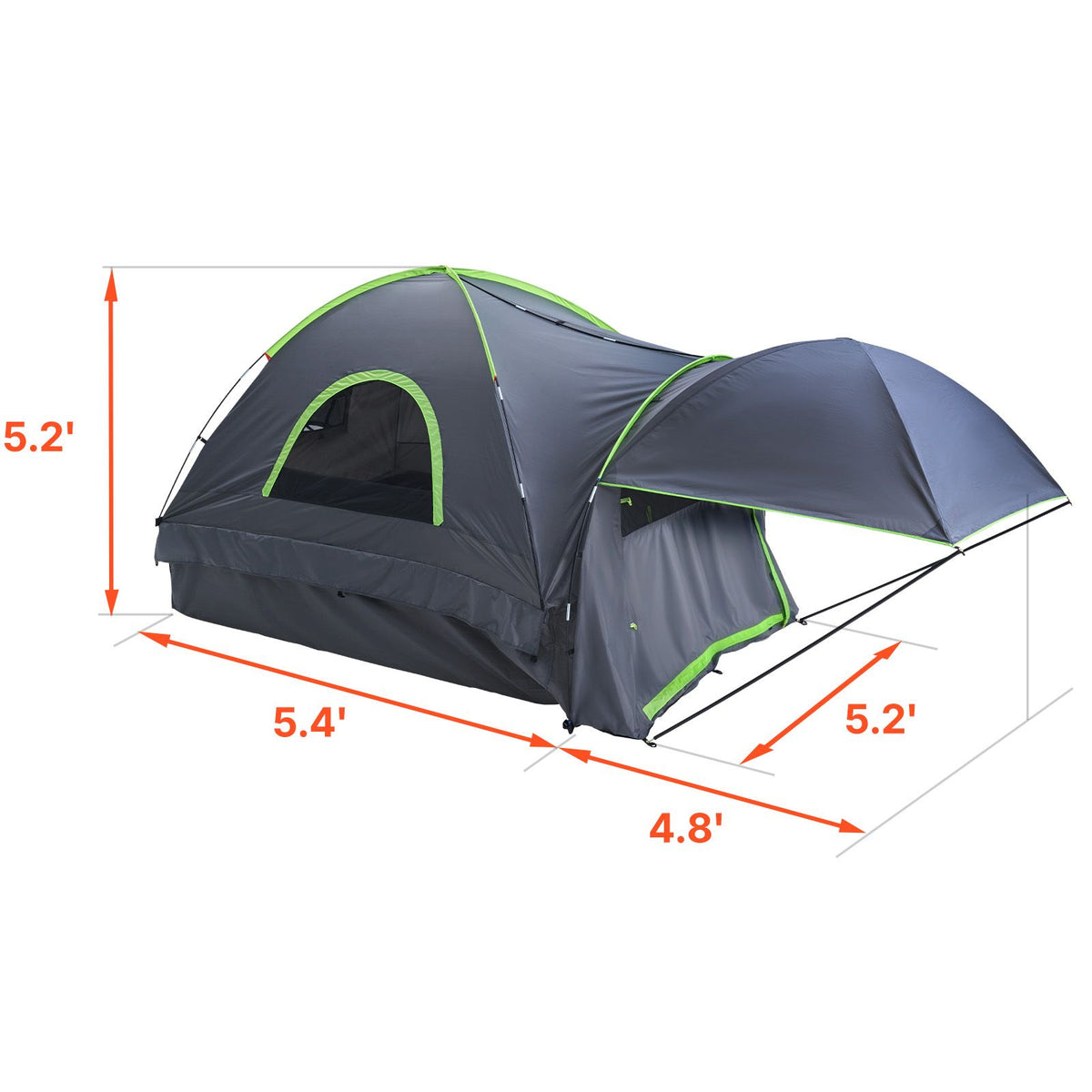 Truck Tent 5.0-5.2ft Waterproof PU2000 Truck Bed Camping Tent 2-3 Person