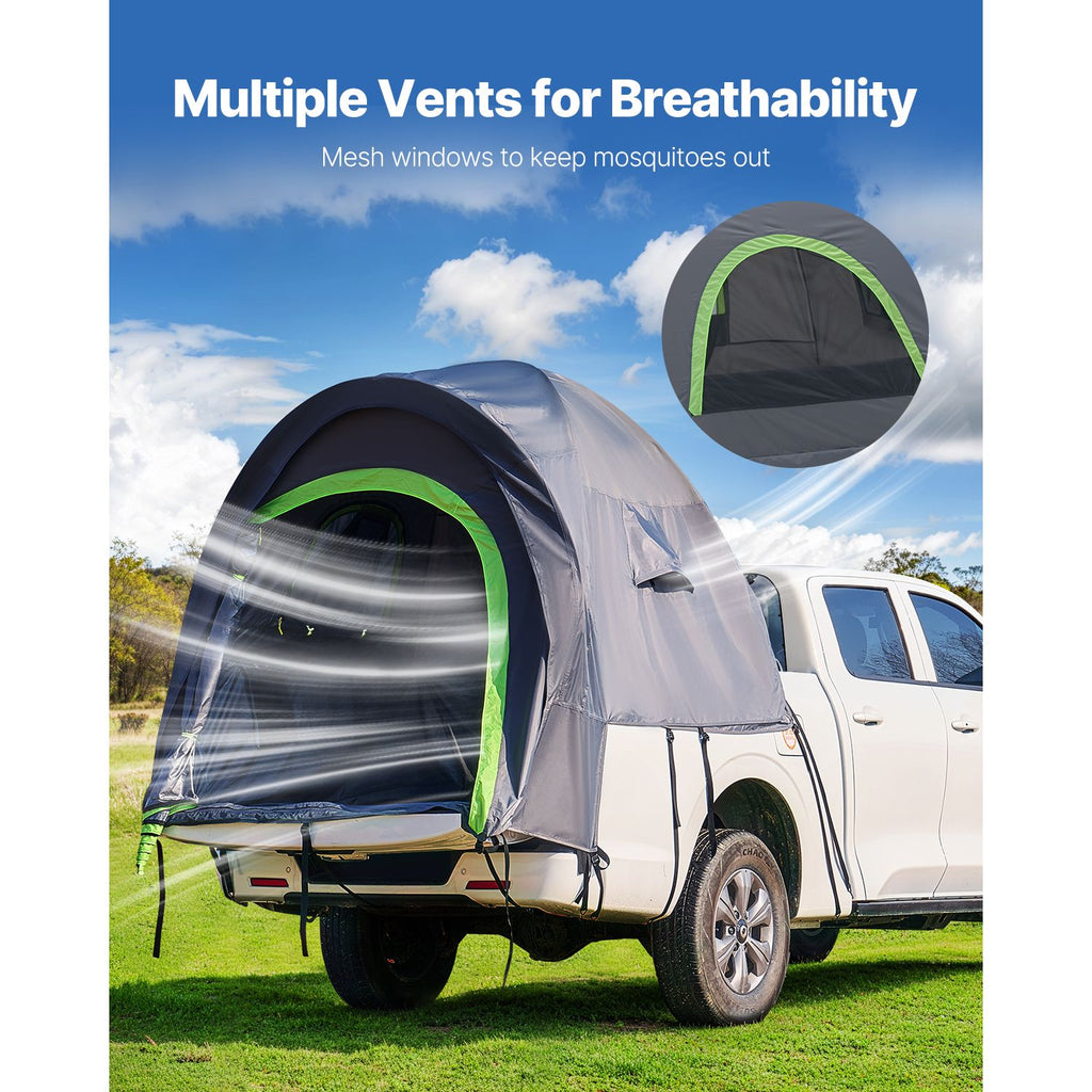 Truck Tent 5.0-5.2ft Waterproof PU2000 Truck Bed Camping Tent 2-3 Person
