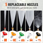 1/4'' High Pressure Washer Gun 4350PSI Power Wash Foam Spray w/ Nozzle