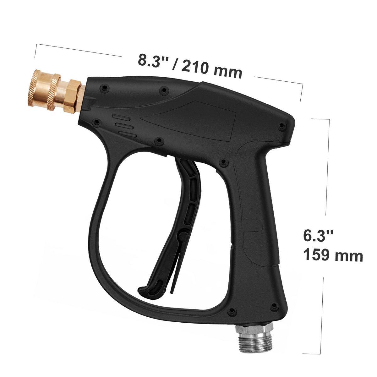 1/4'' High Pressure Washer Gun 4350PSI Power Wash Foam Spray w/ Nozzle