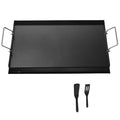 Carbon Steel Griddle, 24x16 inch Universal Flat Top Rectangular Plate, Gas Grill Griddle for BBQ Grill, Teppanyaki, Portable Family Cookware with Handle, for Camping Tailgating Party