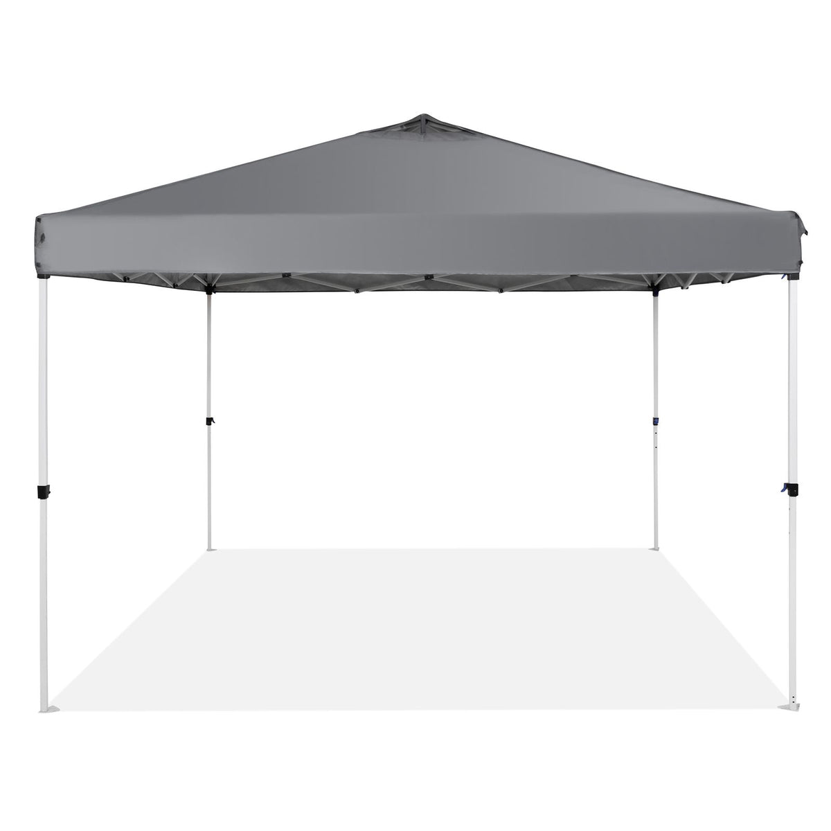 Pop Up Canopy Tent, 10 x 10 ft, 250 D PU Silver Coated Tarp, with Portable Roller Bag and 4 Sandbags, Waterproof and Sun Shelter Gazebo for Outdoor Party, Camping, Commercial Events, Dark Gray