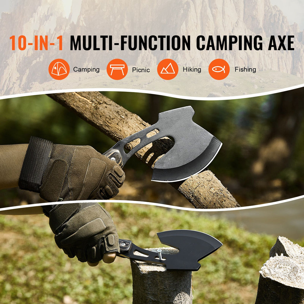 Hunting Knife and Hatchet Axe Combo Set Sheath Fixed Blade Knife Camping