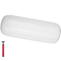 4 Ribbed Boat Fender 10" x 28" White Center Hole Bumper Mooring Protection