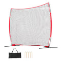 Barricade Backstop Net, 12x9 ft Ball Sports Barrier Netting, Portable Practice Equipment with Carry Bag, Protection Screen for Baseball Softball Lacrosse Soccer Hockey Training, for Backyard