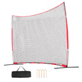 Barricade Backstop Net, 16x10 ft Ball Sports Barrier Netting, Portable Practice Equipment with Carry Bag, Protection Screen for Baseball Softball Lacrosse Soccer Hockey Training, for Backyard