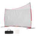 Barricade Backstop Net, 20x10 ft Ball Sports Barrier Netting, Portable Practice Equipment with Carry Bag, Protection Screen for Baseball Softball Lacrosse Soccer Hockey Training, for Backyard